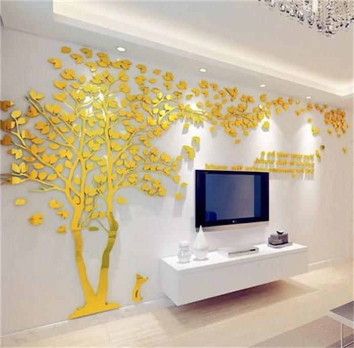 3D Mirror Tree Wall Sticker