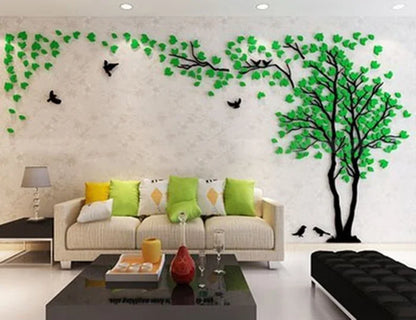 3D Mirror Tree Wall Sticker