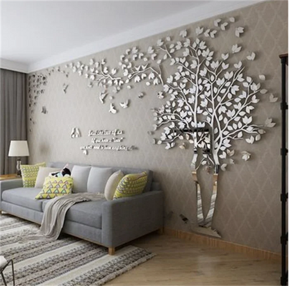 3D Mirror Tree Wall Sticker