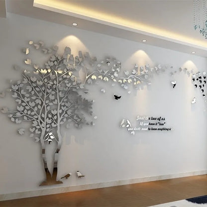 3D Mirror Tree Wall Sticker