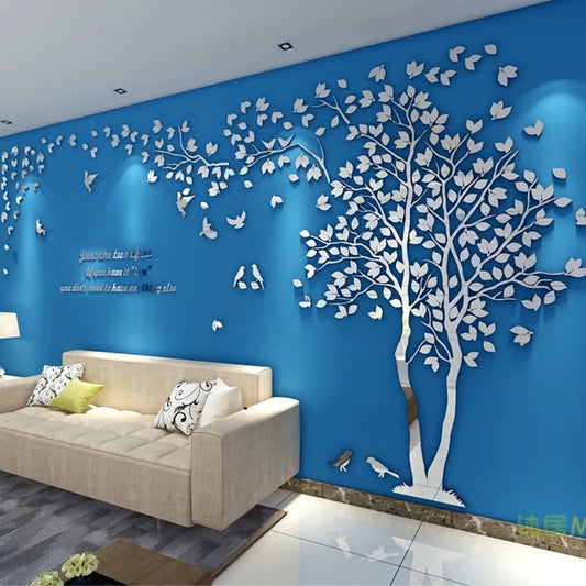 3D Mirror Tree Wall Sticker