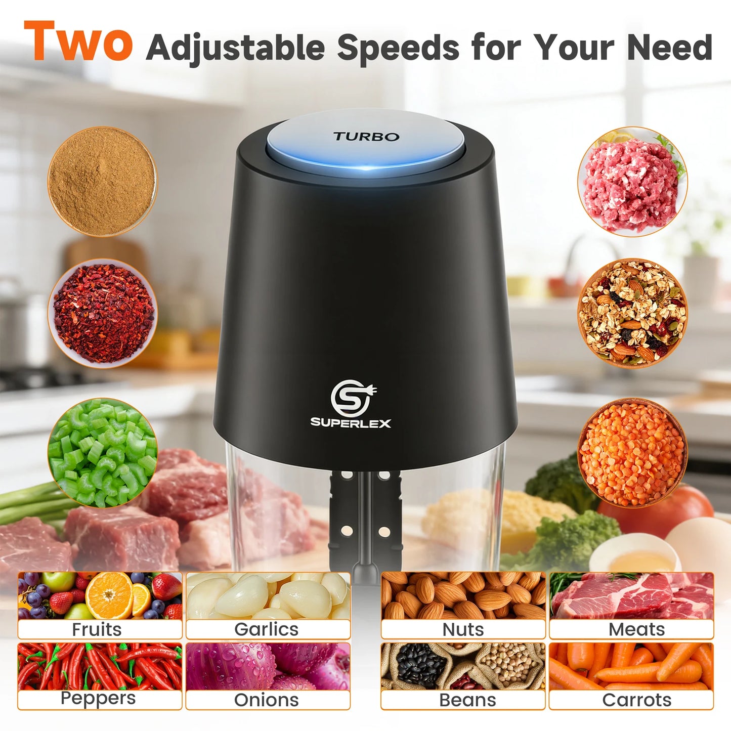 Adjustable Speed Electric Meat Grinder
