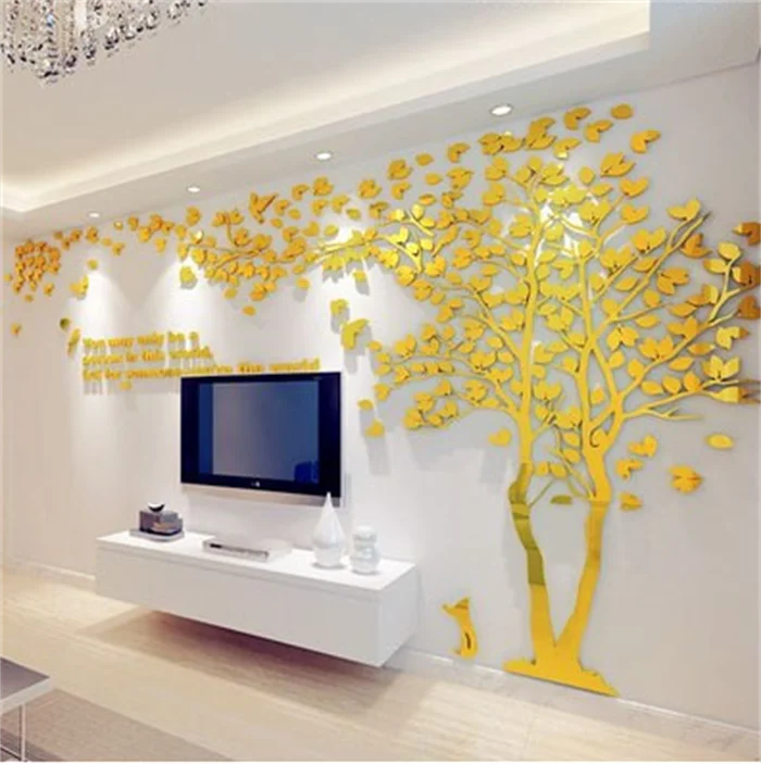 3D Mirror Tree Wall Sticker