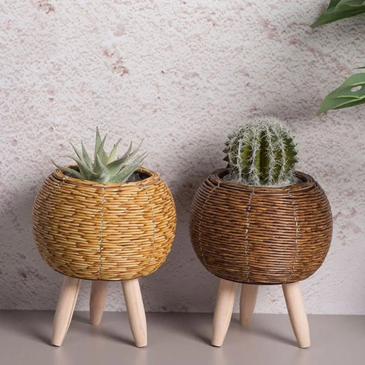 Fashion Rattan Woven Flower Pot