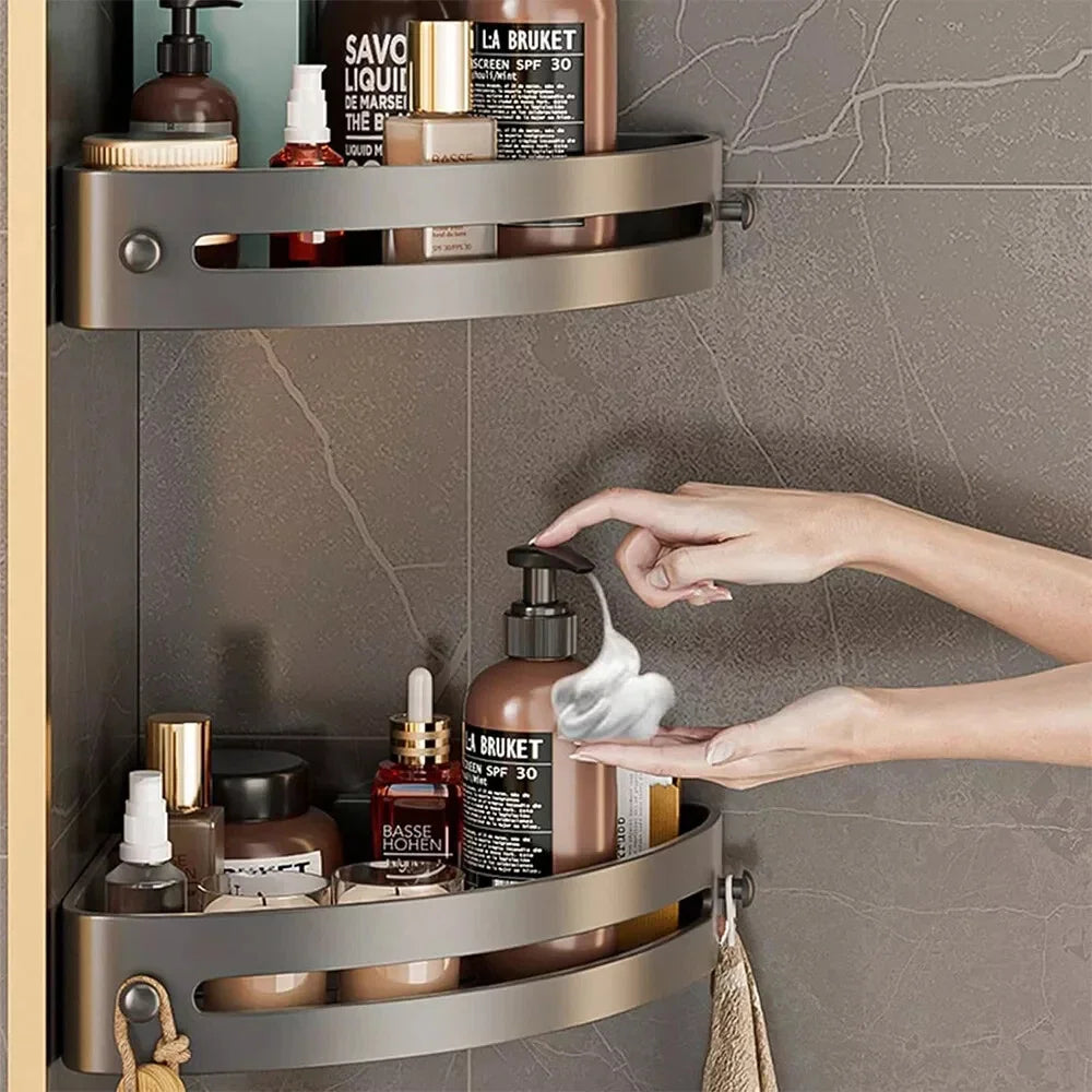 Portable Punch-free Bathroom Shelves
