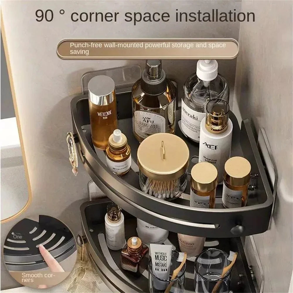 Portable Punch-free Bathroom Shelves