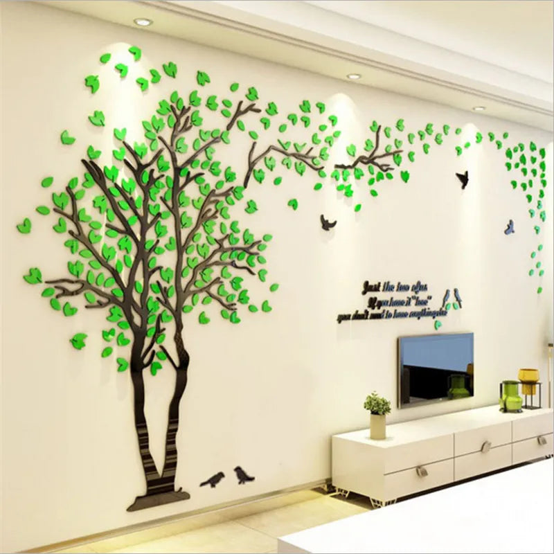 3D Mirror Tree Wall Sticker