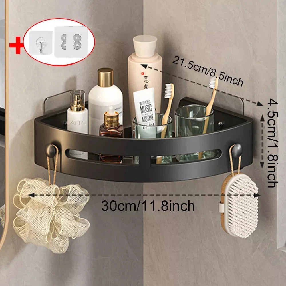Portable Punch-free Bathroom Shelves