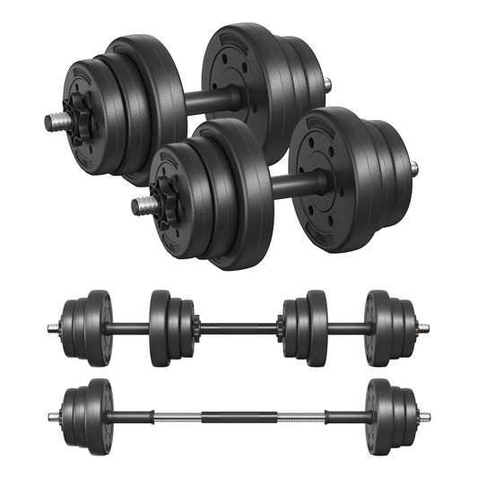 2-in-1 Dumbbells Set With Extra Barbell Bar