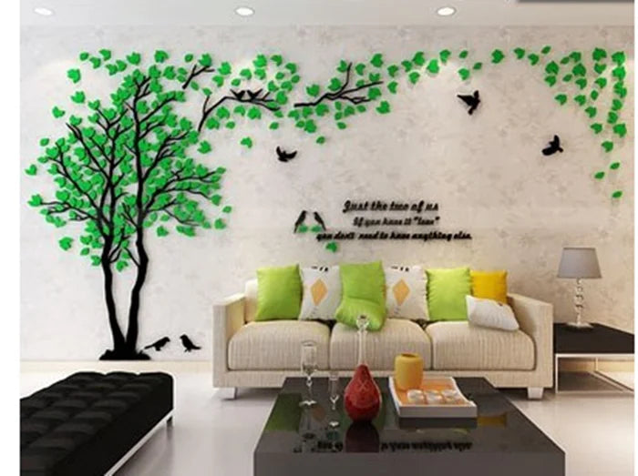 3D Mirror Tree Wall Sticker
